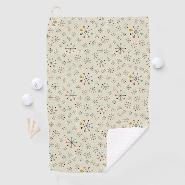 Mid-Century Atomic Inspired Pattern Golf Towel (InSitu)