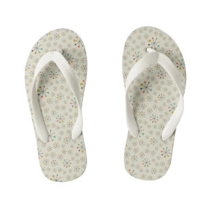Mid-Century Atomic Inspired Pattern Kid's Thongs