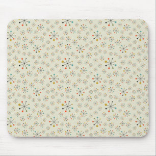 Mid-Century Atomic Inspired Pattern Mouse Pad