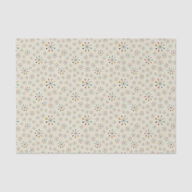 Mid-Century Atomic Inspired Pattern Tissue Paper (Front)