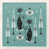 Mid Century Atomic Kitty Christmas ©studioxtine