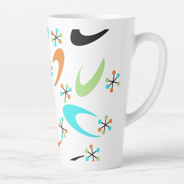 Mid-Century Atomic Latte Mug (Right)