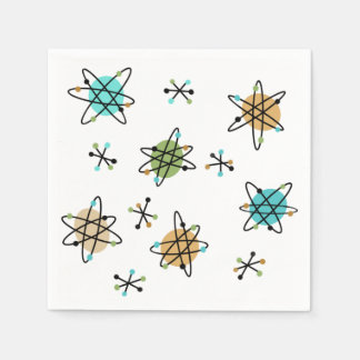 Mid-Century Atomic Paper Napkins