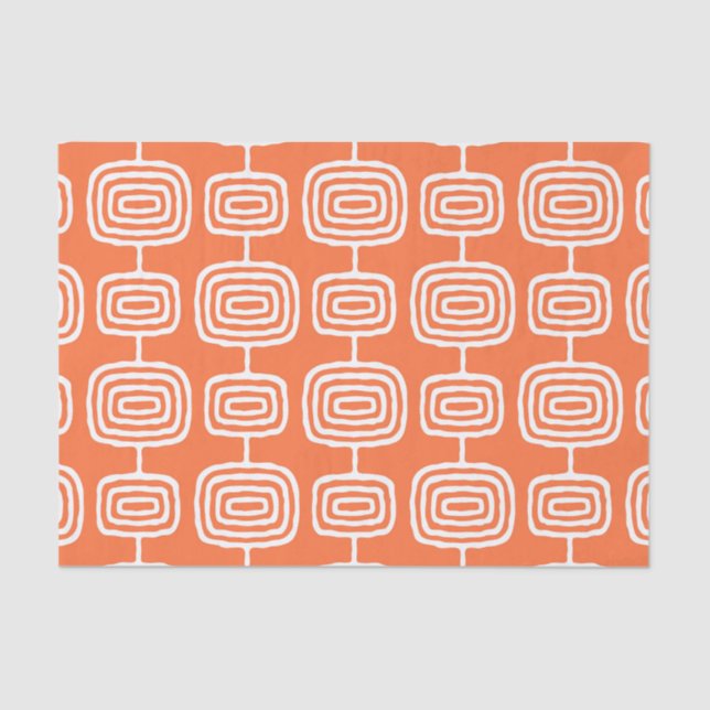 Mid Century Atomic Rings Abstract Pattern Tissue Paper (Front)
