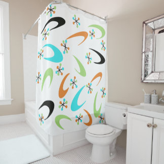 Mid-Century Atomic Shower Curtain