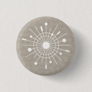 Mid-Century Atomic Snowflake Christmas MOD Button