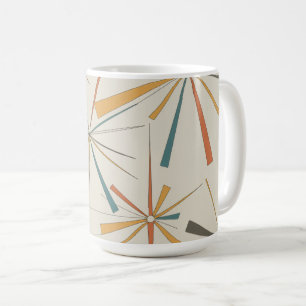 Mid Century Atomic Starburst Geometric Retro Coffee Mug