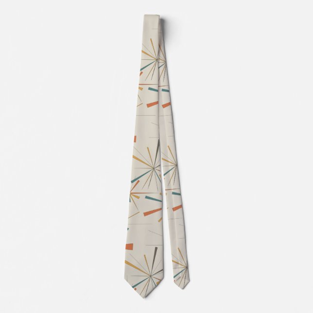 Mid Century  Atomic Starburst Geometric Retro Tie (Front)