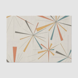 Mid Century Atomic Starburst Geometric Retro Tissue Paper