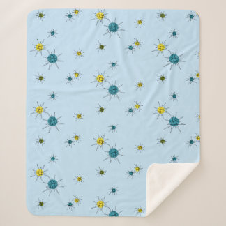 Mid-Century Atomic Starburst Sherpa Blanket