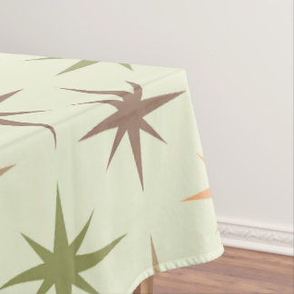 Mid Century Atomic Starbursts in Neutral tones Tablecloth