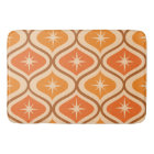 Mid Century Atomic Starbursts on Orange  Ogee 
