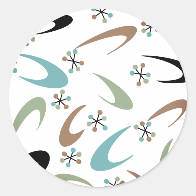 Mid-Century Atomic Stickers (Front)