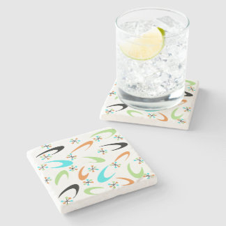 Mid-Century Atomic Stone Coaster