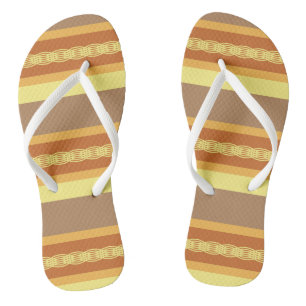 Mid-Century awning stripe - Earth neutrals Thongs