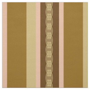 Mid-Century awning stripe - tan and peach Fabric