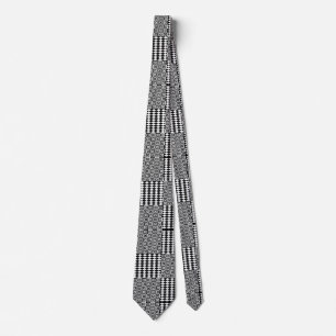 Mid-Century Bauhaus Abstract Geometry Teal & Coral Tie