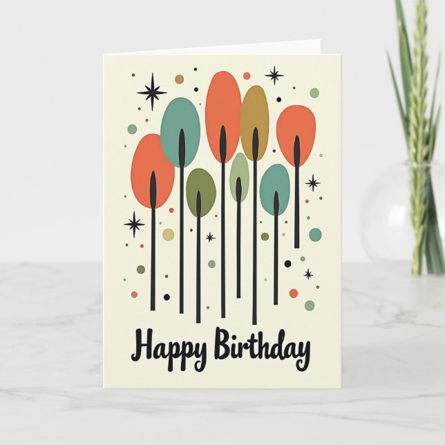 Mid Century Birthday Card (Front)