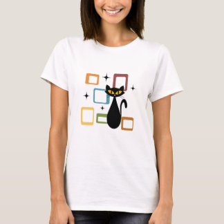 Mid Century black cat T-Shirt
