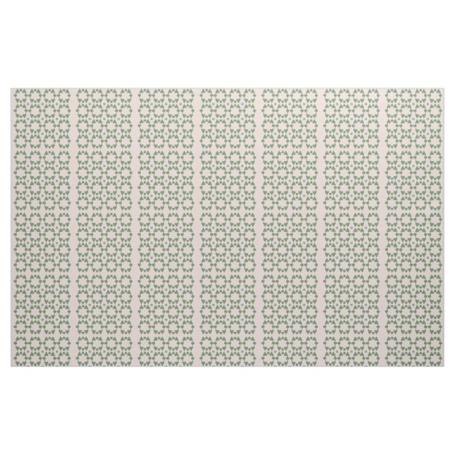 Mid century blush pink, sage green patterned  fabric (Fat Quarter)