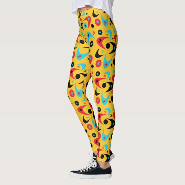 Mid-Century Boomerangs Leggings (Left)