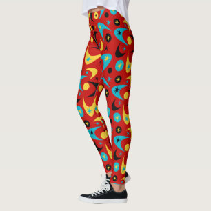 Mid-Century Boomerangs Leggings
