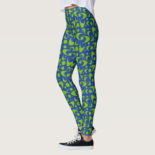 Mid-Century Boomerangs Leggings (Left)