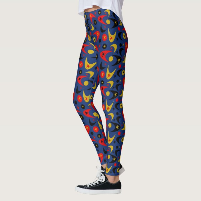 Mid-Century Boomerangs Leggings (Left)