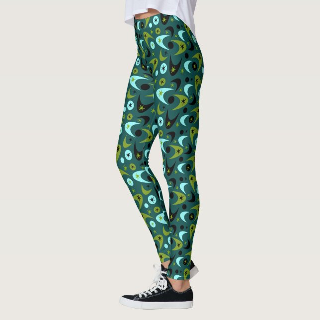 Mid-Century Boomerangs Leggings (Left)