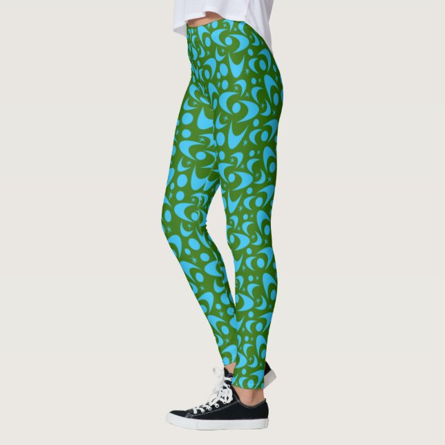 Mid-Century Boomerangs Leggings (Left)
