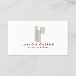 Mid-Century Box Logo (Taupe) Business Card