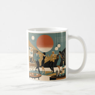 Mid Century California Vibes Martini Dance Party Coffee Mug