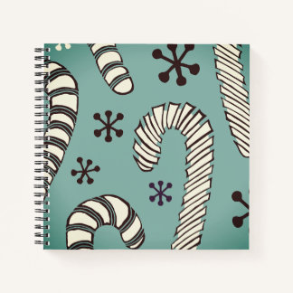 Mid-Century Candy Canes Notebook