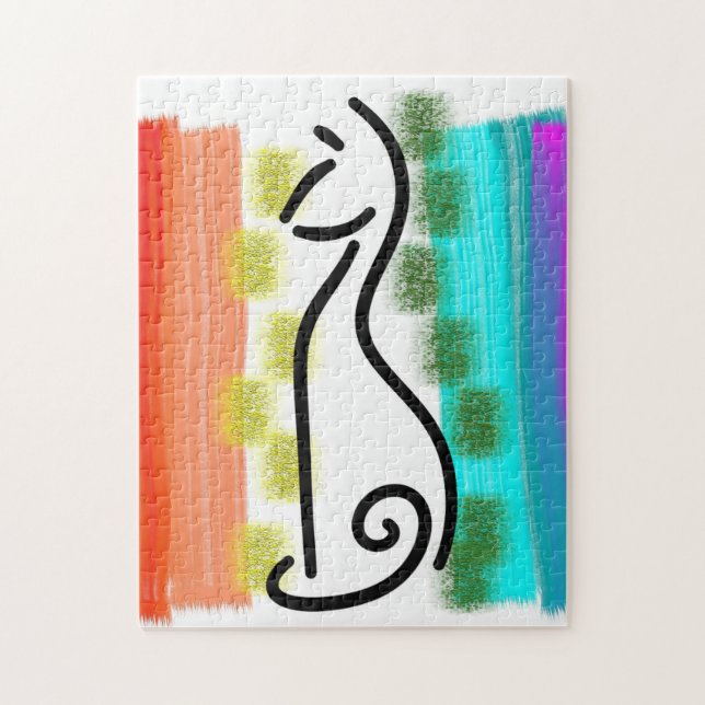 Mid Century Cat Jigsaw Puzzle (Vertical)