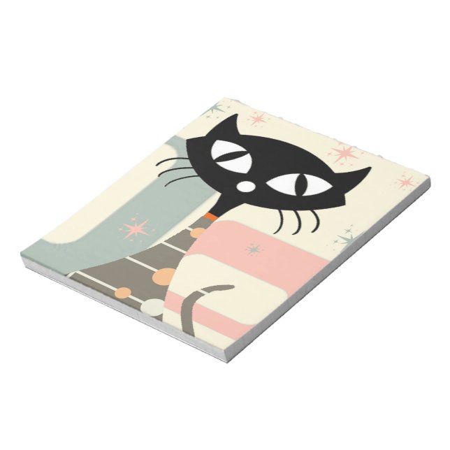 Mid Century Cat Mid-Century Modern Notepad (Rotated)