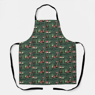 Mid Century Christmas Cats Atomic 50s Style Apron