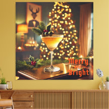 Mid Century Christmas Merry & Bright Cocktail 