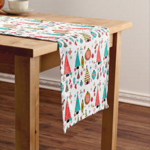 Mid-Century Christmas Theme   Short Table Runner