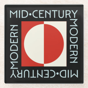 Mid-Century Circle Glass Coaster