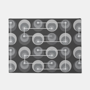Mid Century Circles Dark Grey Doormat