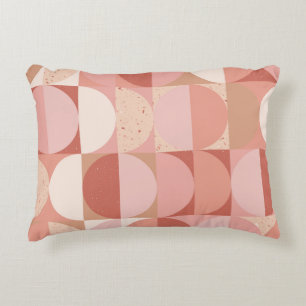 Mid-Century Circles: Modern Geometric Pattern. Decorative Cushion