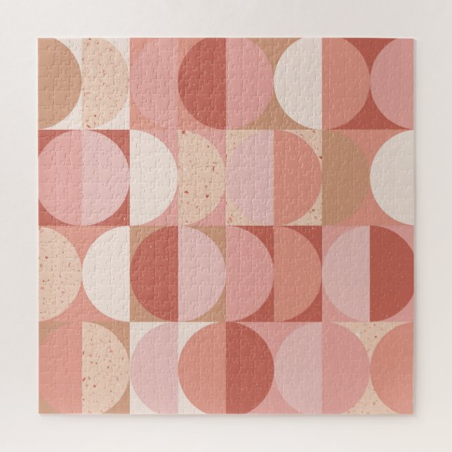 Mid-Century Circles: Modern Geometric Pattern. Jigsaw Puzzle (Vertical)