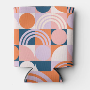 Mid-Century Circles Stripes: Geometric Pattern Can Cooler
