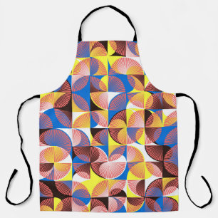 Mid-century circles, stripes, vintage tiles apron