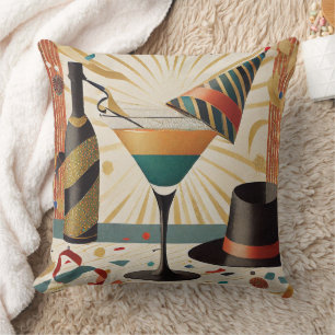 Mid-Century Cocktail Hour - New Years Eve Cushion