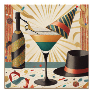 Mid-Century Cocktail Hour - New Years Eve Photo Print