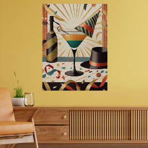 Mid-Century Cocktail Hour - New Years Eve Poster