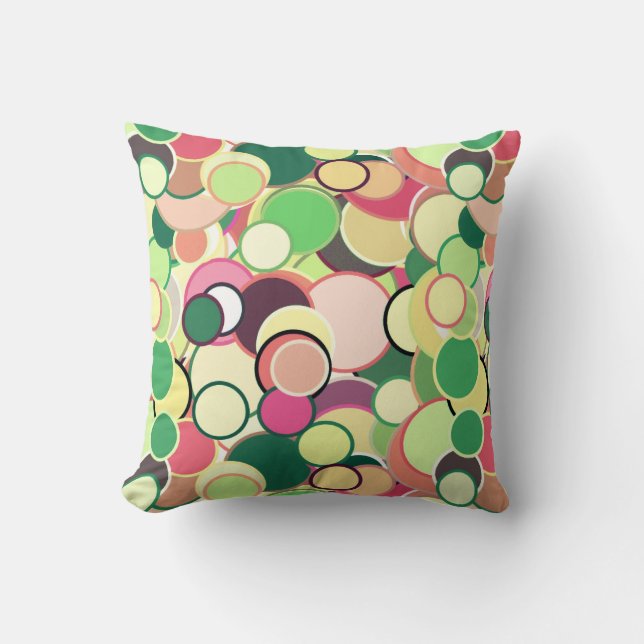 Mid-Century confetti dots - citrus colours Cushion (Front)