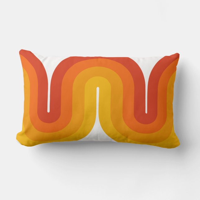 Mid Century Curves Throw Pillow Lumbar 13x21 (Front)
