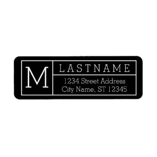 Mid Century Custom Family Name - Return Address Label